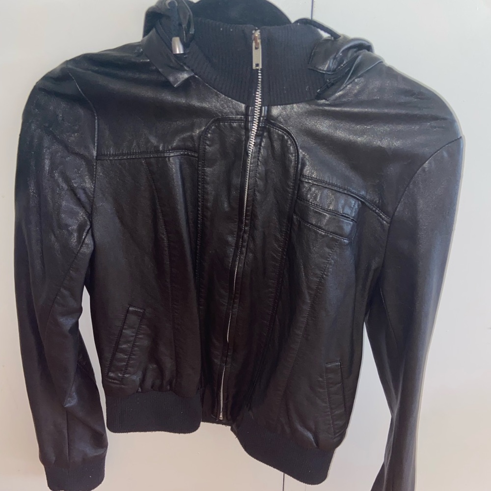Leather Bomber Jacket